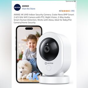 White Security Camera with Smart Features